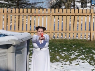 Princess Leia Plays Star Wars in the&nbsp;Backyard